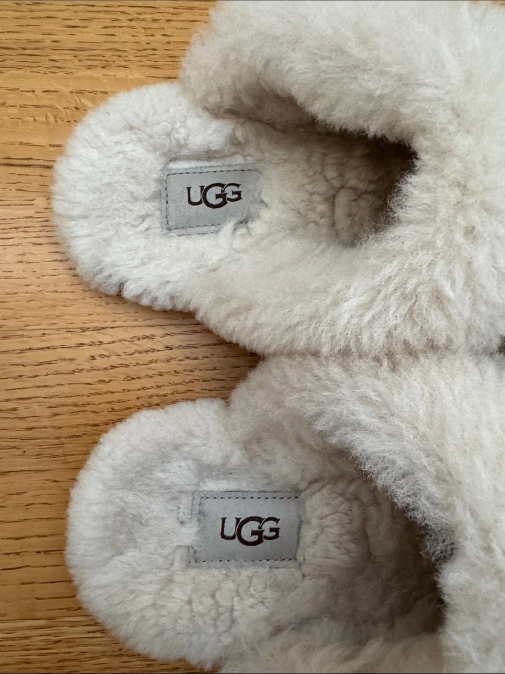 UGG Kids Chestnut Suede Slippers with Cream Shearling Cuff